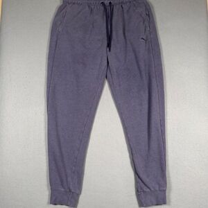 Puma Mens Jogger Pants XL Blue Activewear Elastic Waist Cuffed Sweatpants Pocket